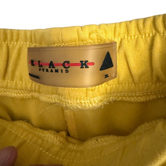 Black Pyramid Mens Yellow Joggers Cotton Size L - Picture 4 of 6